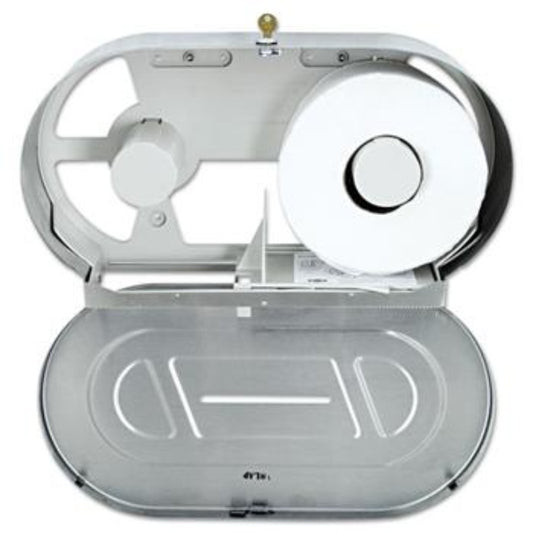 2 Roll Jumbo Toilet Paper Dispenser