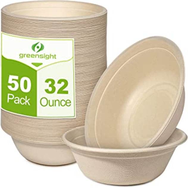 A Stack of Eco Friendly Paper Bowls